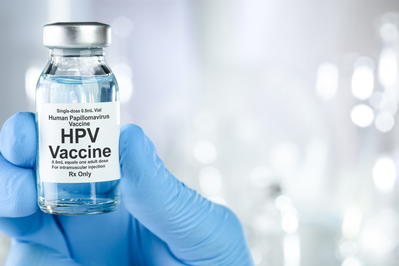 HPV vaccine bottle