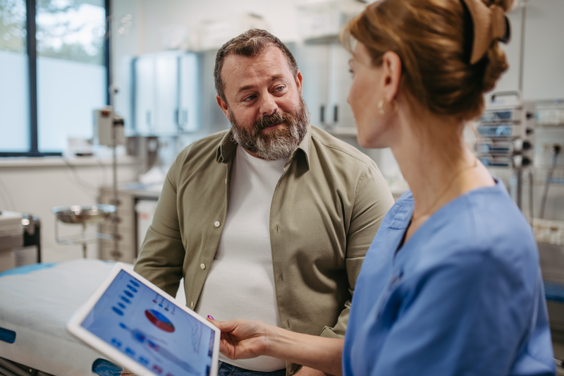 doctor meeting with male patient