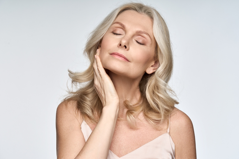 older woman with great skin