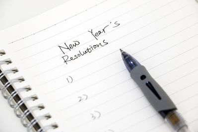 pen and paper for New Year's Resolutions